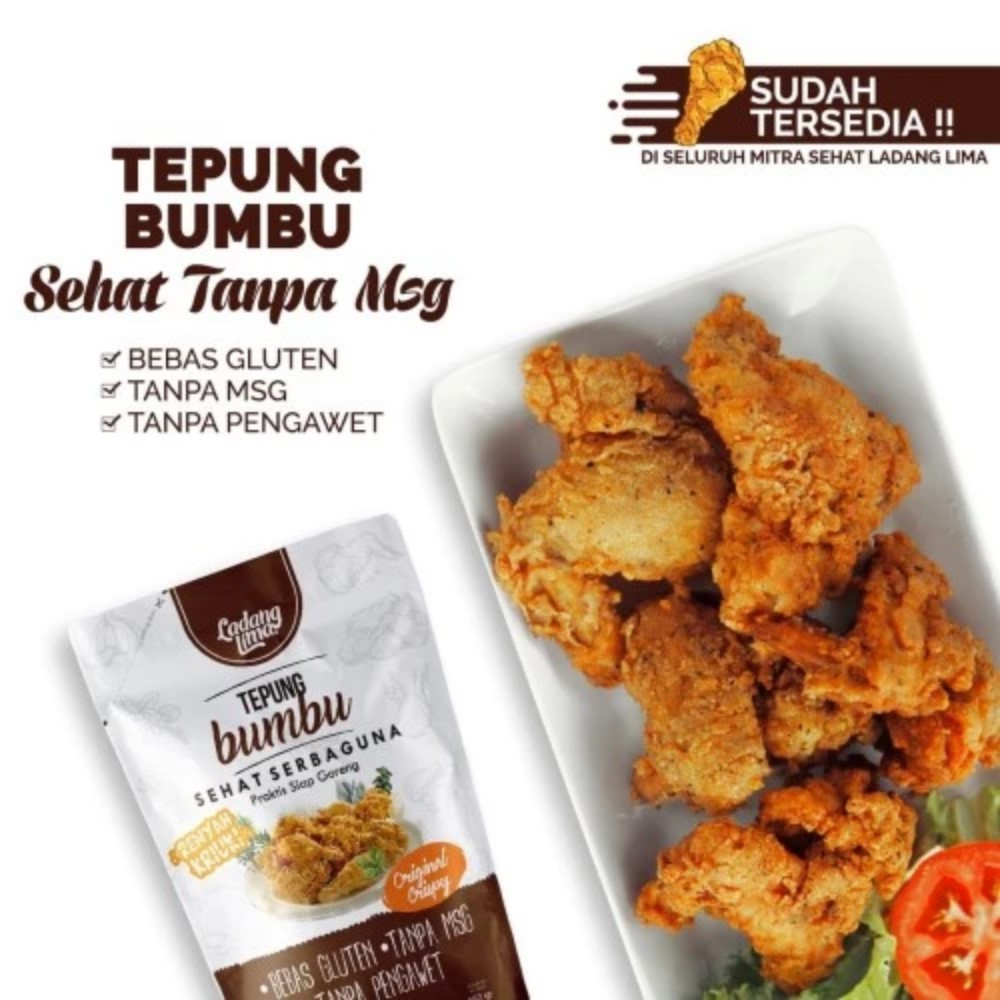 Ladang Lima Tepung Bumbu Serbaguna 150 gram / Tepung Sehat NON MSG  GLUTEN FREE / Tepung Goreng Anak