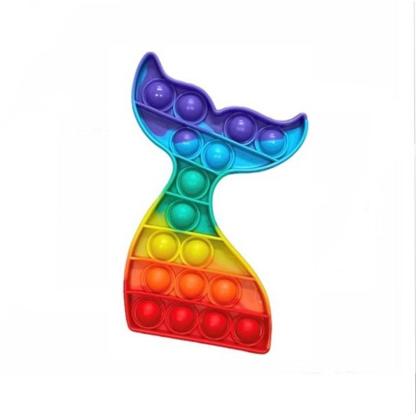 MAINAN ANAK POP IT MURAH POPIT SQUARE RAINBOW MULTICOLOR FIDGET PUSH BUBBLE PENGHILANG STRESS COD-MERMAID
