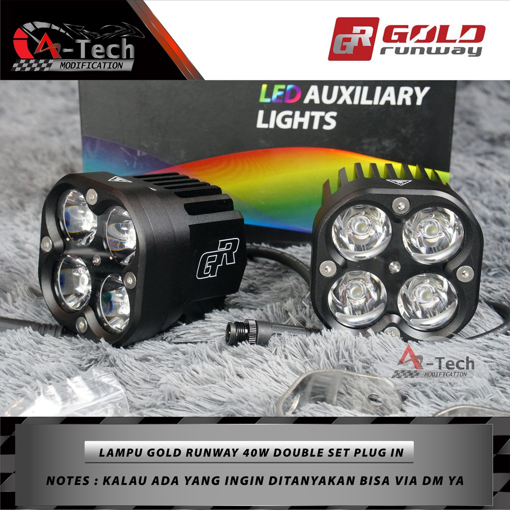 Foglamp Lampu Gold Runway SPOT 40W Sepasang Garansi 1 Tahun