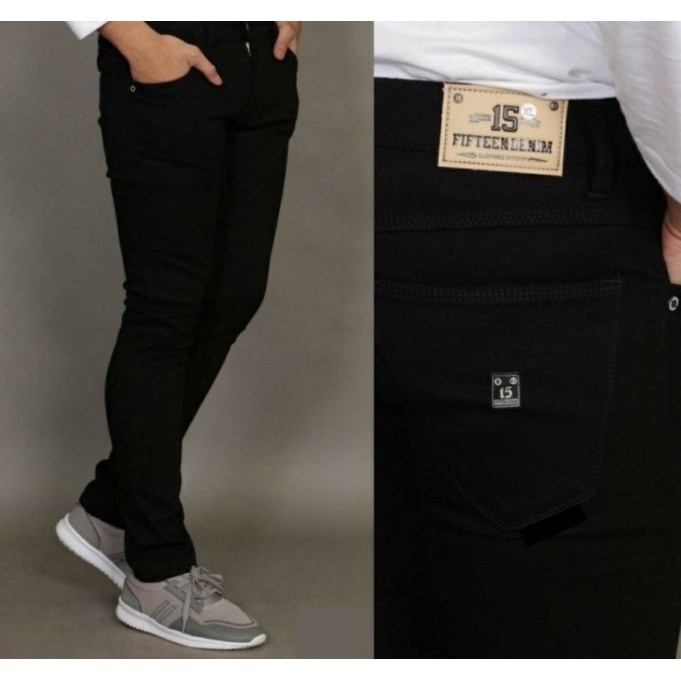 Celana jeans panjang pria slim-fit / celana panjang pria / celana jeans hitam polos / celana jeans panjang / celana skinny jeans / jeans hitam polos / celana hitam panjang