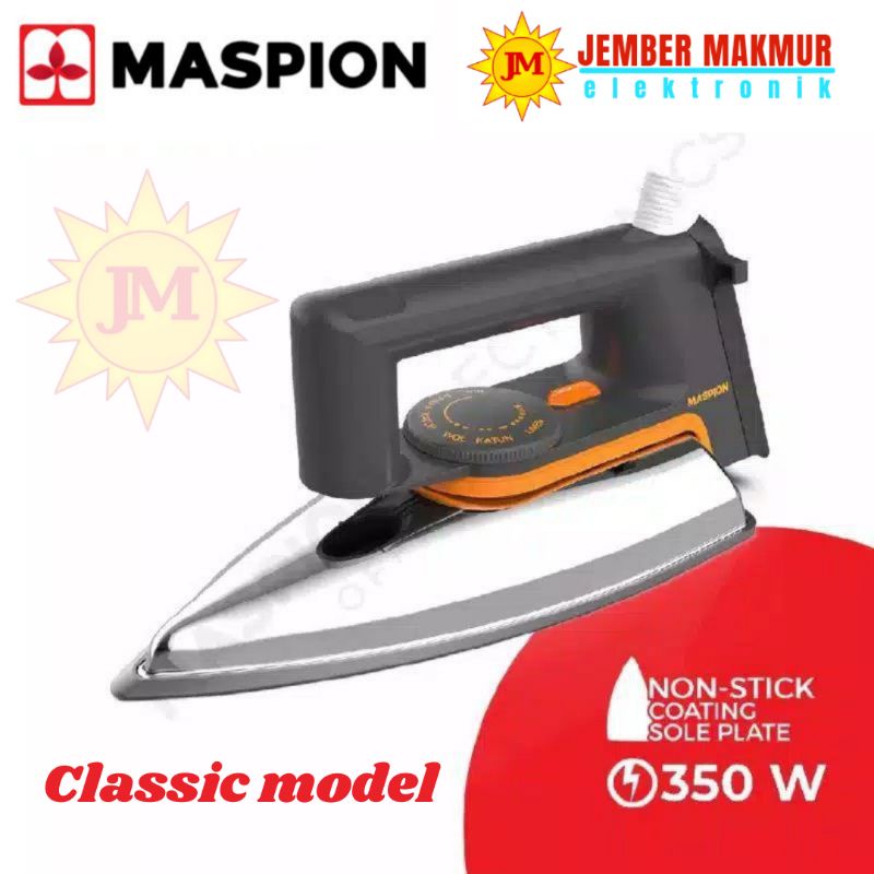 Maspion Setrika HA-110 HA110 Setrika Listrik Stainless Grey setrika maspion ha 110 setrikaan maspion setrika murah strika maspion setrika maspion classic maspion