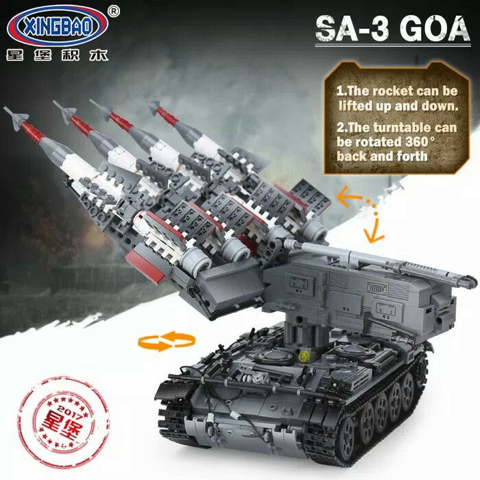 Brick Xingbao 06004 Across BattleField Missiles Tank SA 3 GOA 1753pcs
