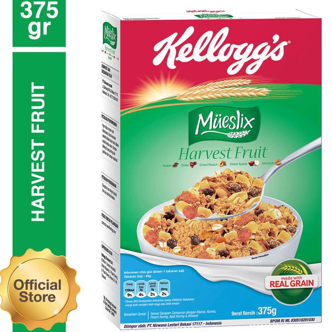 

Terbaru Mueslix Harvest Fruit 375g