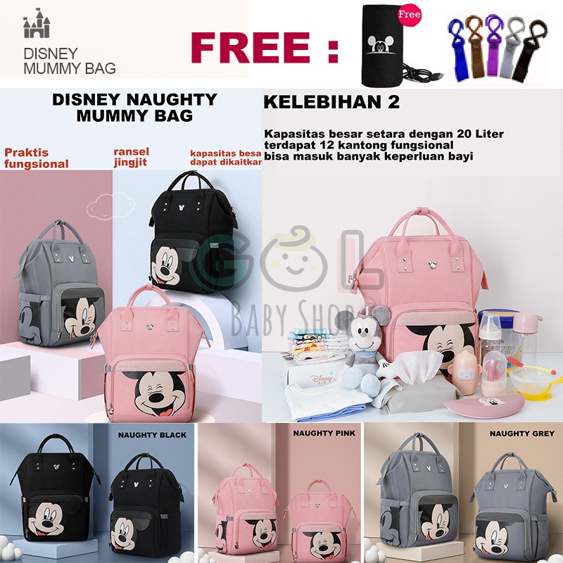 NEW PROMO TAS DIAPER DISNEY NAUGHTY SERIES ORIGINAL