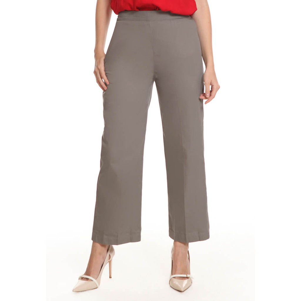 Basix - Burton Pants Cream - Celana Panjang Krem Pinggang Karet