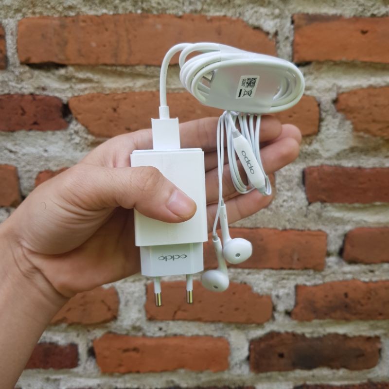 Charger Oppo Original A5s/A7/A11k/A12/A15/A15s Dan Headset Original