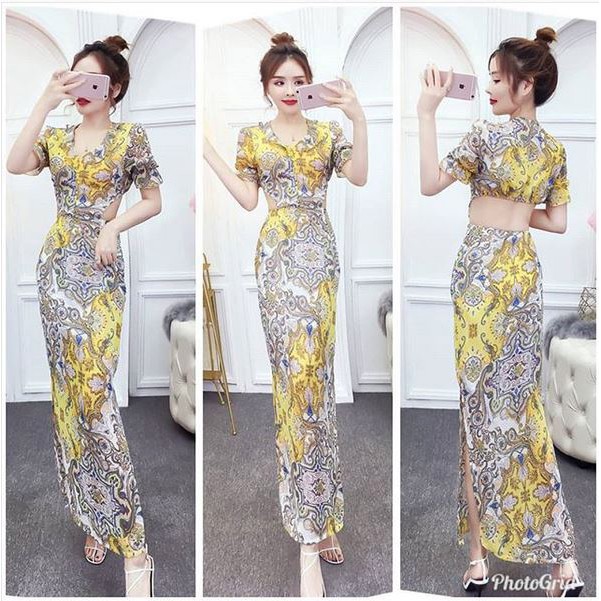 gaun long dress pesta