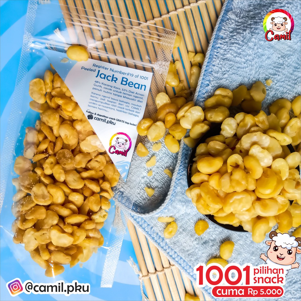 

[CAMIL REG.0019] PEELED JACK BEAN , CEMILAN / SNACK KACANG KORO ASIN