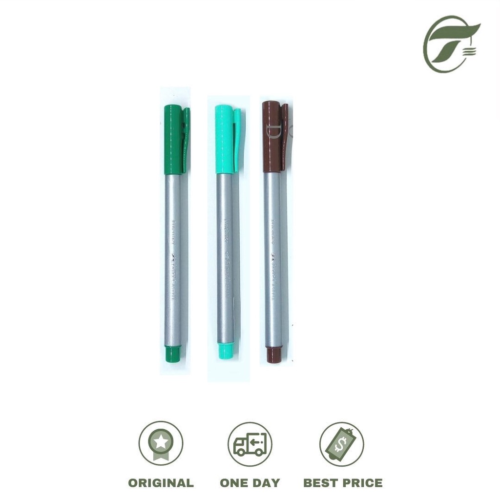 

FINELINER CLIP 0.4 FABER CASTEL LAGOON/PALEGREEN/COFFEE