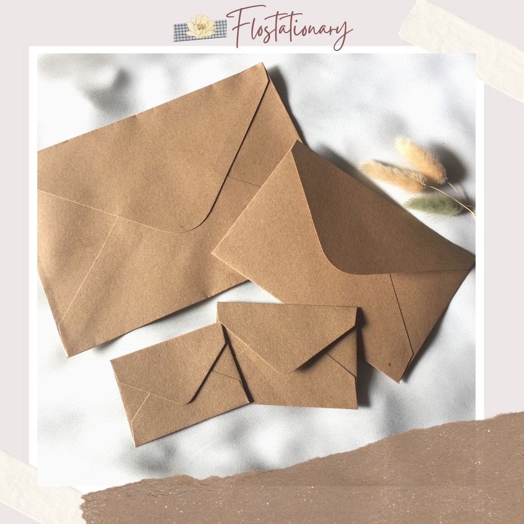 

[FS] Vintage Craft Envelope Amplop Kraf a4 a5 a6 Estetik Untuk Surat Kantor / Jurnal Diy Penpal Scrapbook Amplop THR Lebaran