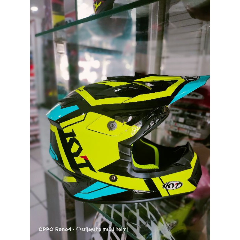 HELM KYT CROSS JUMPSHOT  YELOW/BLUE MASA KINI NEWS 2021