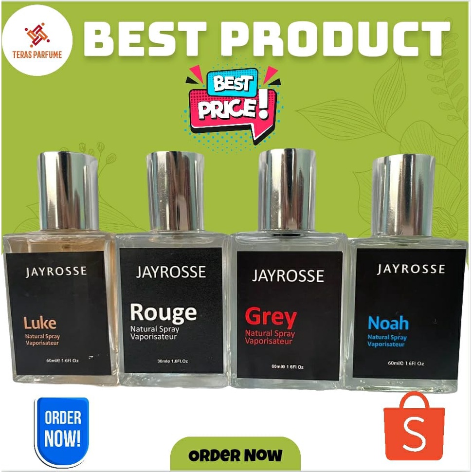 Parfum Viral Pemikat Pasangan Jayrose Grey Rouge Noah Luke - Parfum Pria Wanita Best Seller Inspired By Jayrosse