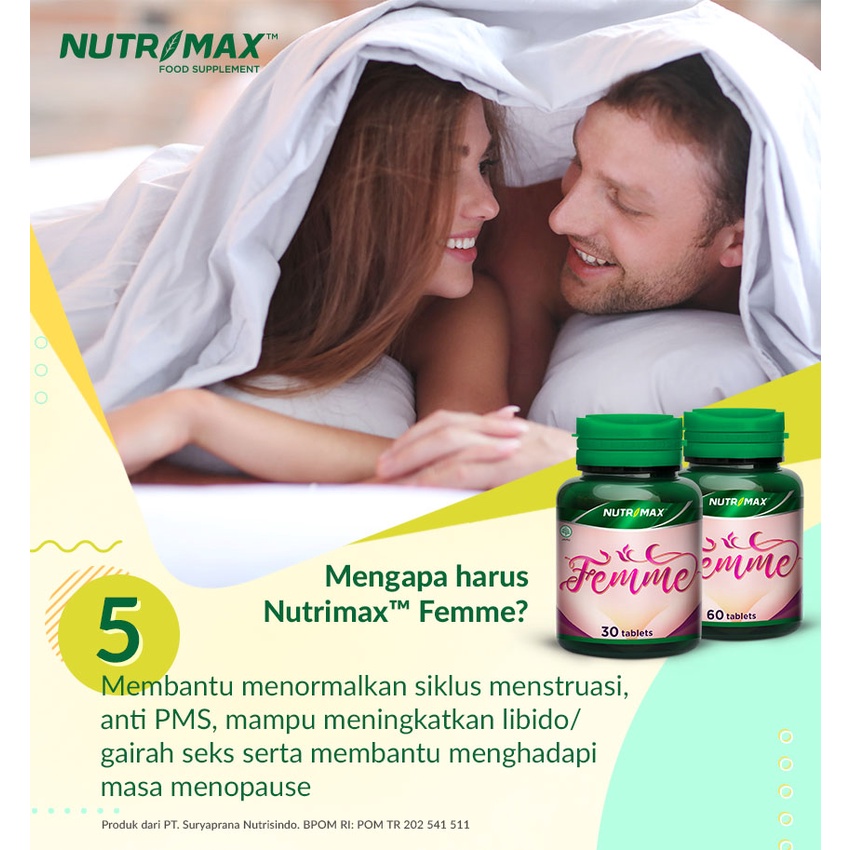 Nutrimax Femme Phytoestrogen Kesehatan Payudara Wanita Keseimbangan Hormon Alami Menormalkan Siklus Menstruasi-5