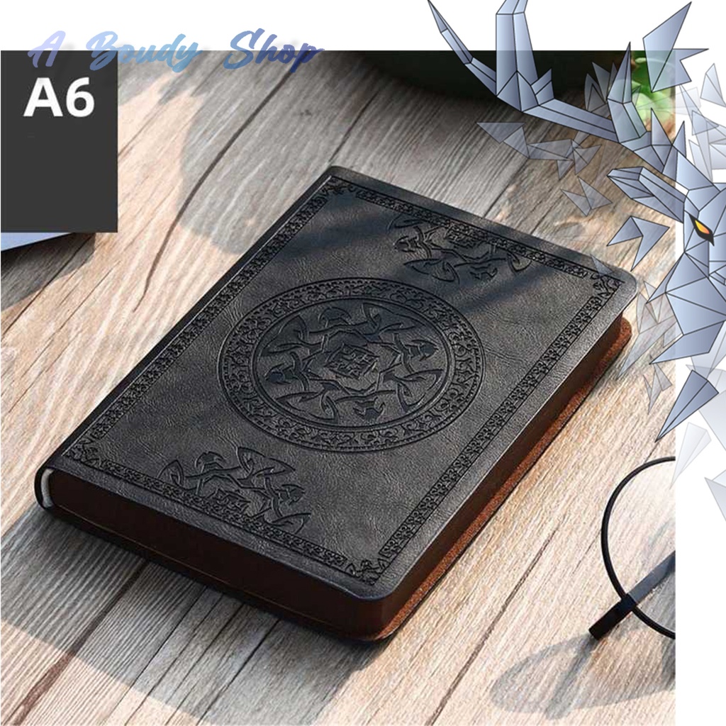 

Buku Catatan Jurnal Harian Premium Notebook Cover Vintage Pattern PU leather Seniman Kuliah Kampus Kerja Sekolah