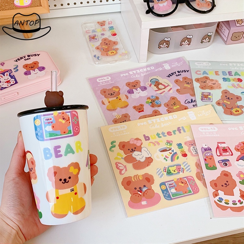 Stiker Desain Beruang Gaya Korea Untuk Scrapbook ANTOP