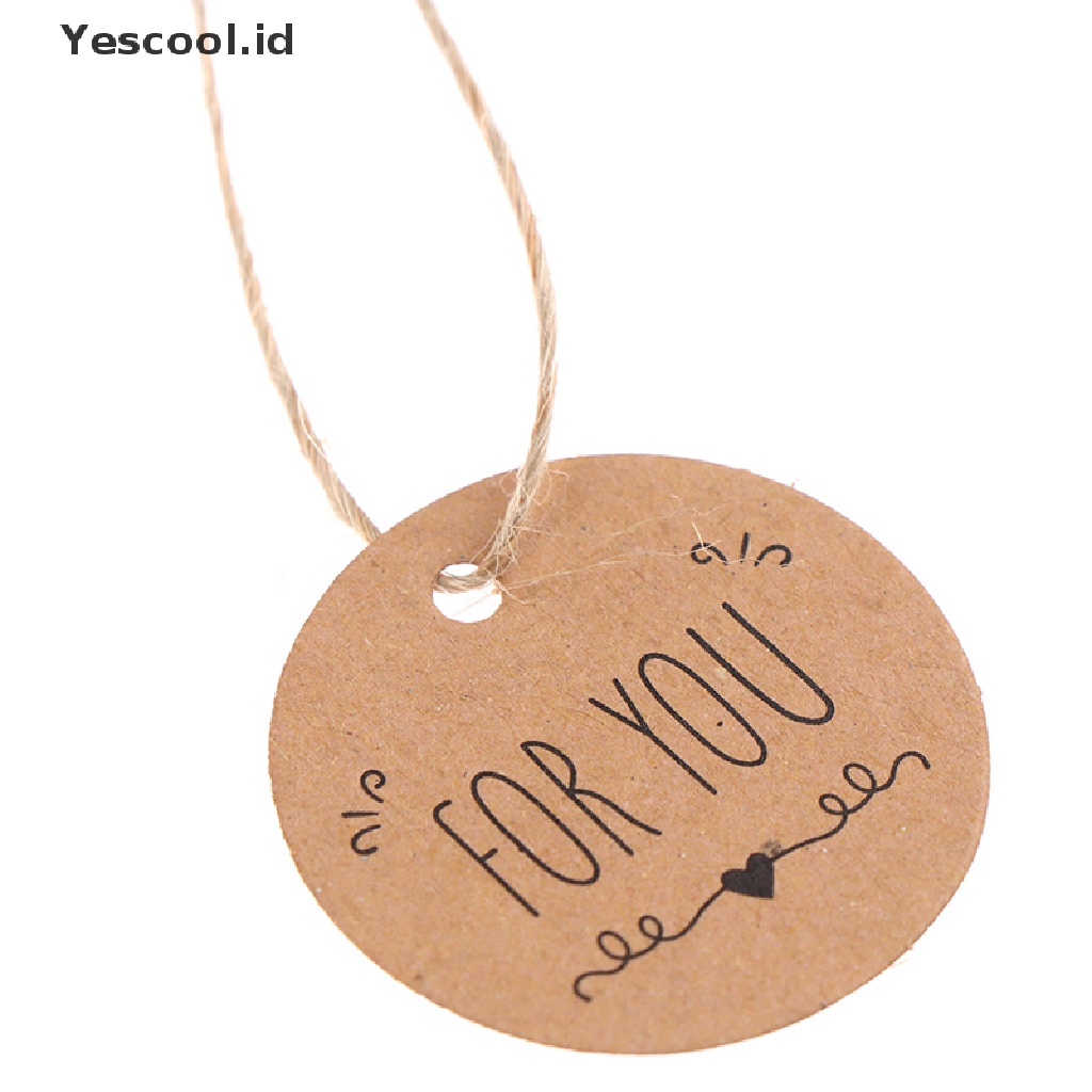 100pcs Labeltag Bahan Kertas Kraft Desain Tulisan For You Untuk Hadiah