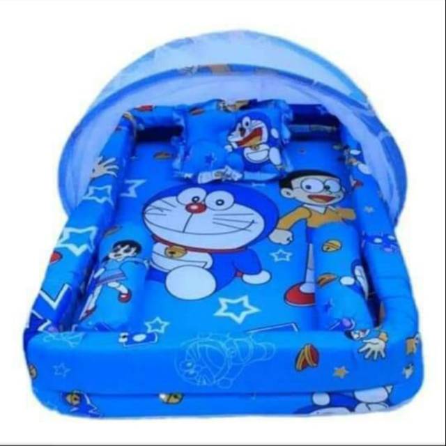 Kasur kolam kelambu karakter doraemon kasur anak bayi terbaru dan terlaris