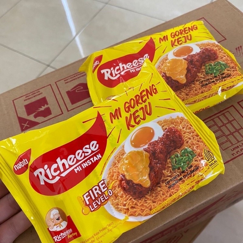 

READY, Mie Richeese Mie goreng keju Richeese level 0 / Mie keju Richeese/ mie Richeese keju murah