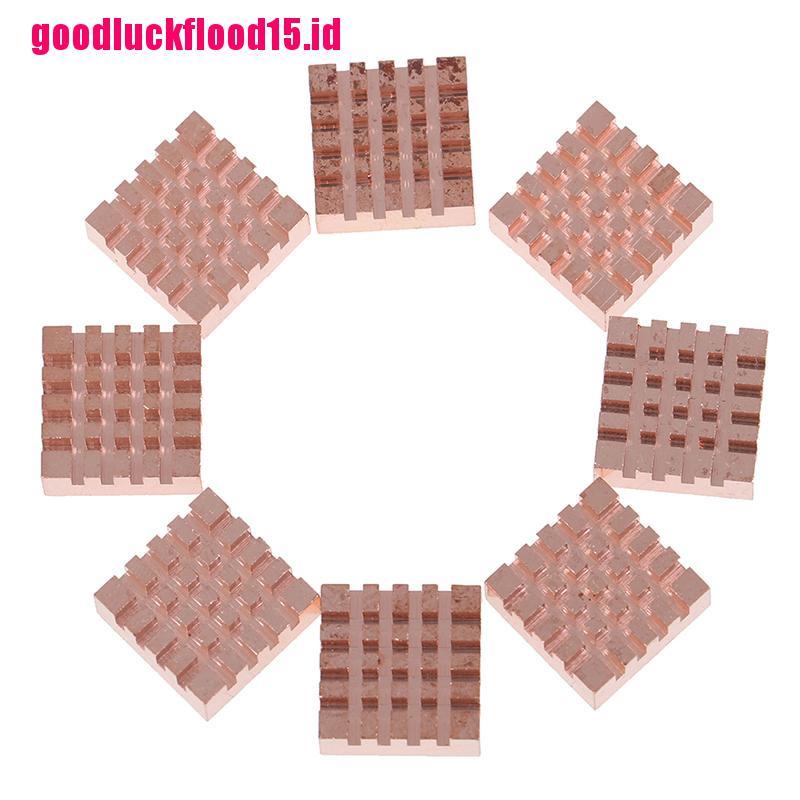 (LUCKID) 8pcs / set Heat Sink Tembaga Pendingin Kartu Grafis RAM