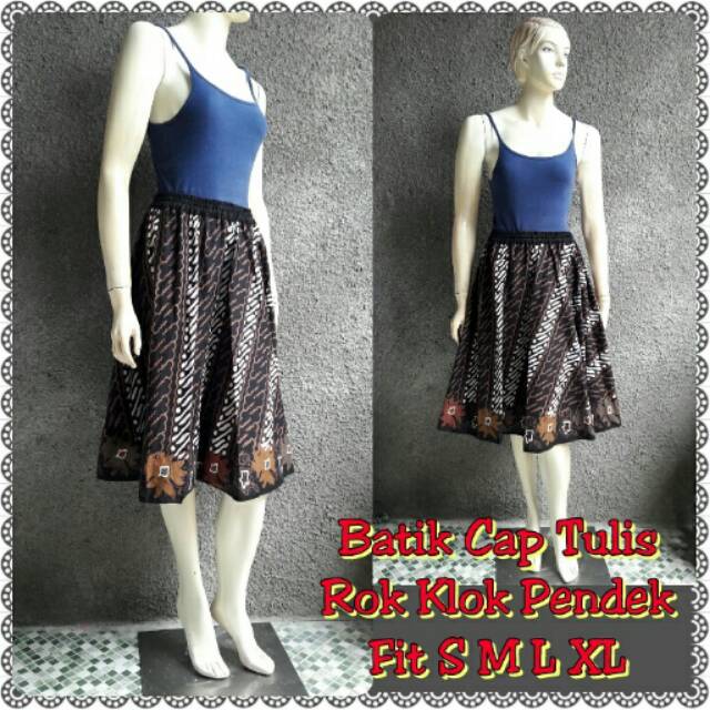 rok batik klok pendek