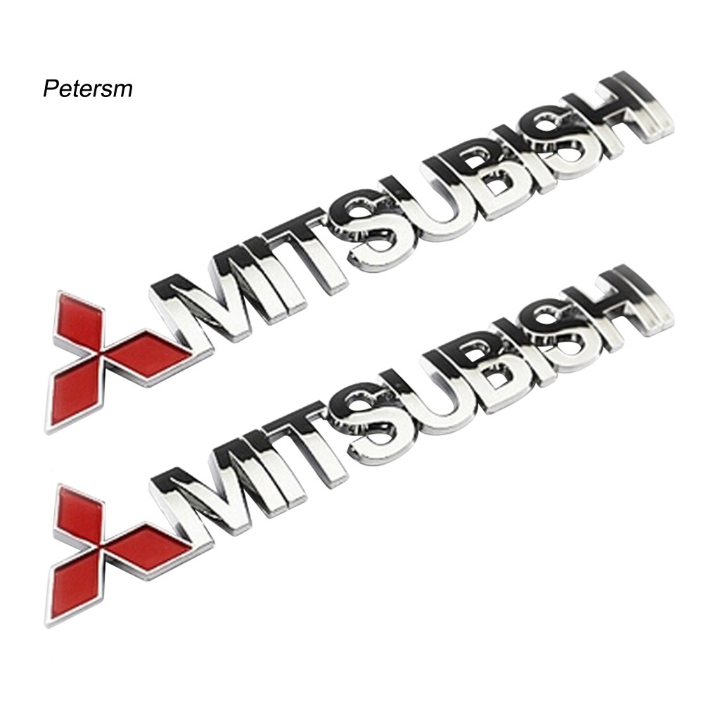 PST_3D Logo Metal Car Auto Body Bumper Sticker Decals Emblem Badge for Mitsubishi