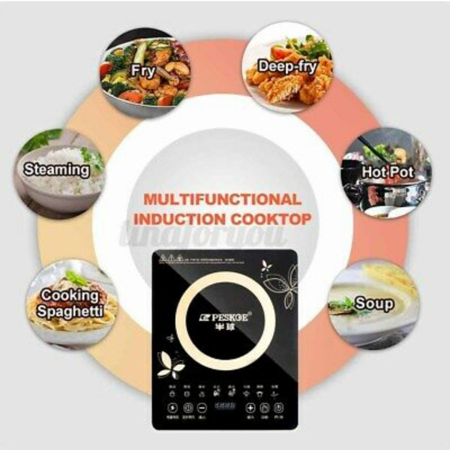 Peskoe Induction Cooker Touch Control Kompor Listrik Portable Induksi