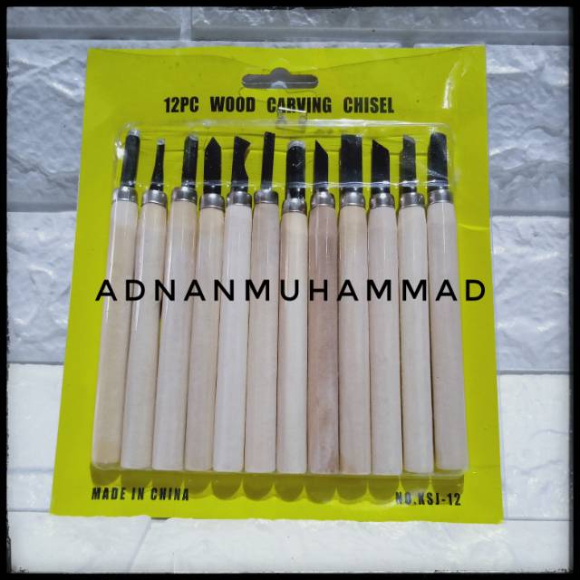 ALAT PISAU UKIR KAYU MANUAL 12 WOOD CARVING CHISEL PAHAT UKIR KAYU