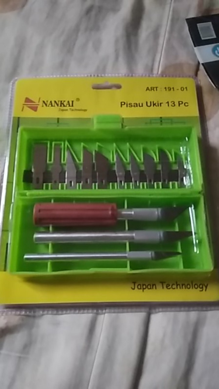 Pisau Ukir Set Isi 13pcs Art:190-01 Nankai / Hobby Knife / Alat Ukit