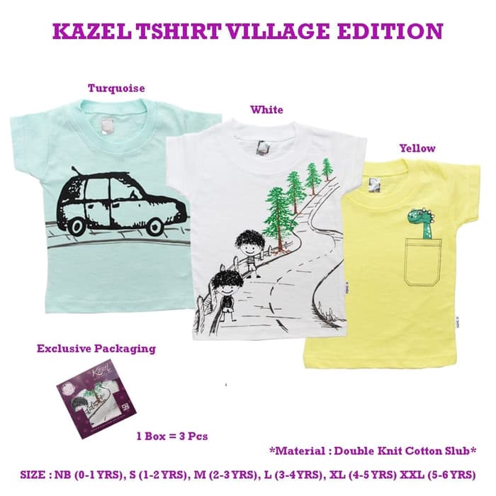 PNB145 BAJU ANAK KAZEL TSHIRT VILLAGE EDITION