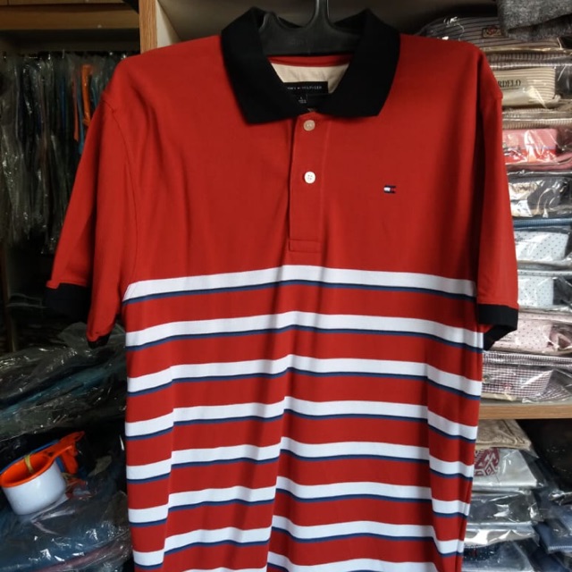 kaos polo pria lengan pendek tommy big size