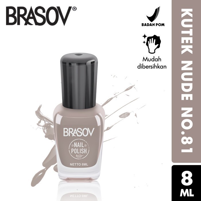 BRASOV Nail Polish Kutek Nude 8ML