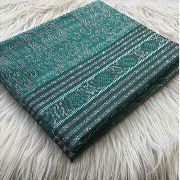 Kain Tenun Troso Baron 2 Dimensi Warna Hijau - Tenun Troso Jepara Terbaru