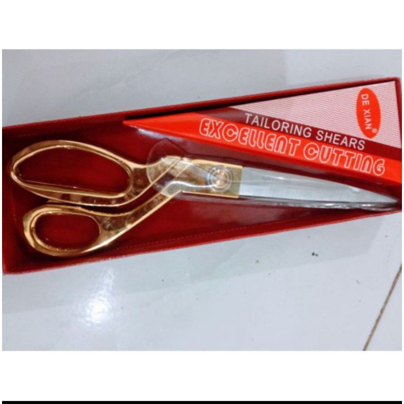 

Gunting Tailor De Xian / Gunting Konveksi Dexian Warna Gold