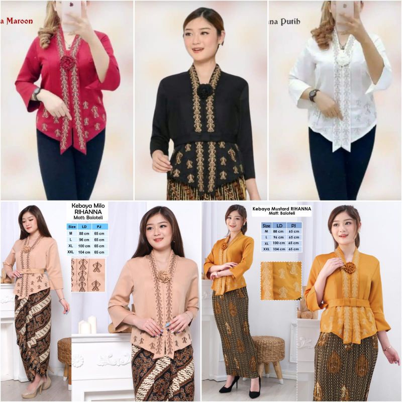 Atasan Kebaya encim modern kebaya bordir wisuda, pesta, kantoran, senada wanita