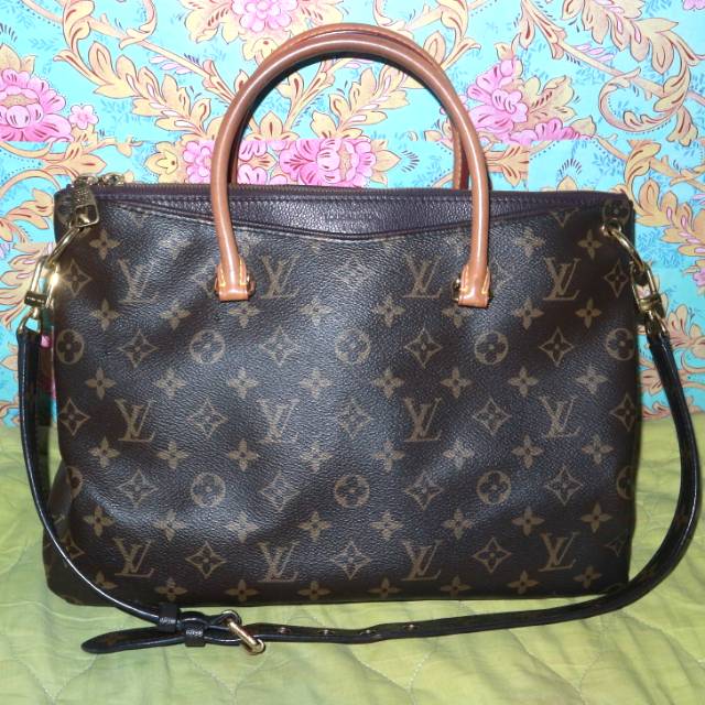 Tas Lv MM pallas louis vuitton preloved bekas second brown authentic branded bag