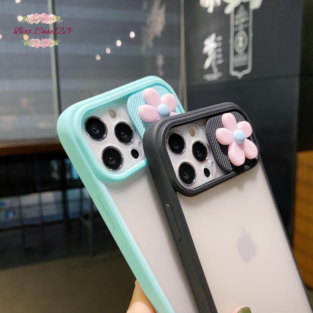 SOFTCASE SLIDE PELINDUNG KAMERA FLOWER 3D IPHONE 6 6+ 7 7+ 8 8+ SE 2020 X XR XS MAX 11 12 MINI PRO MAX BC5910