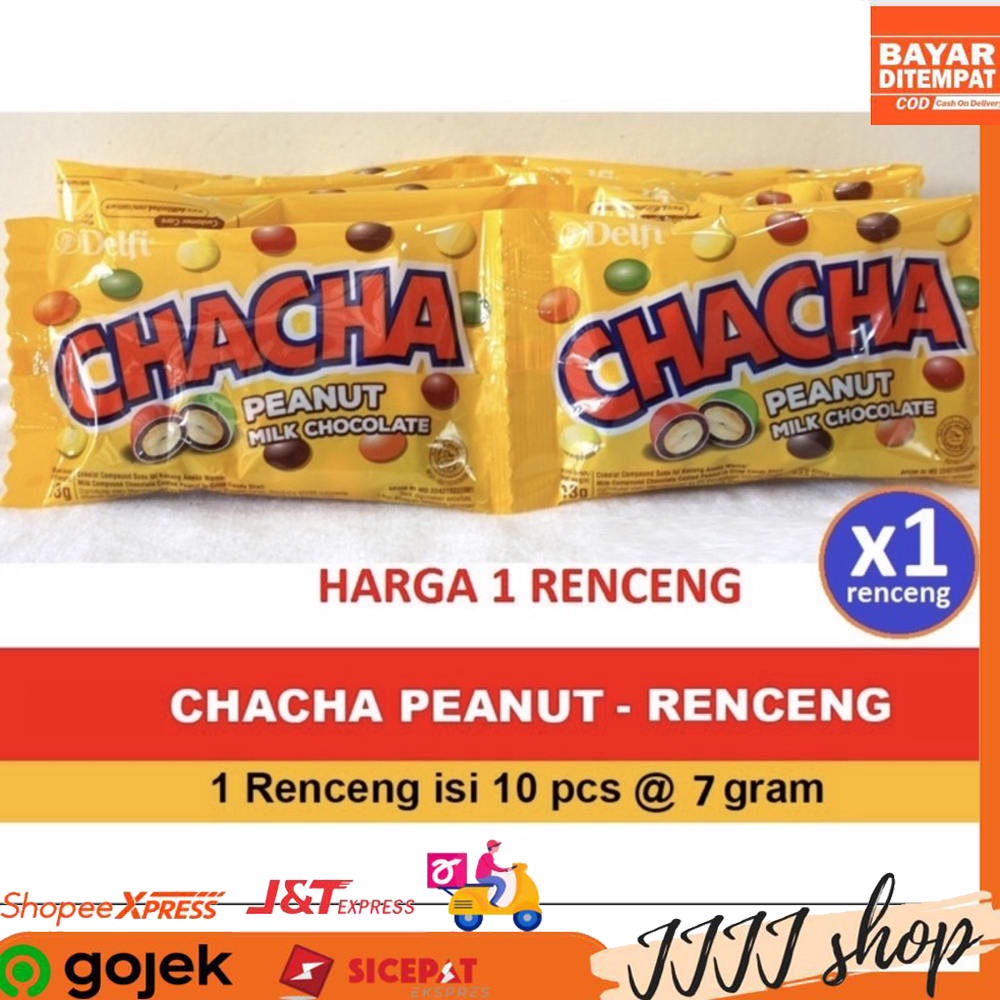 

Chacha Peanut Milk Chocolate Delfi Renceng isi 10pcs 70gr