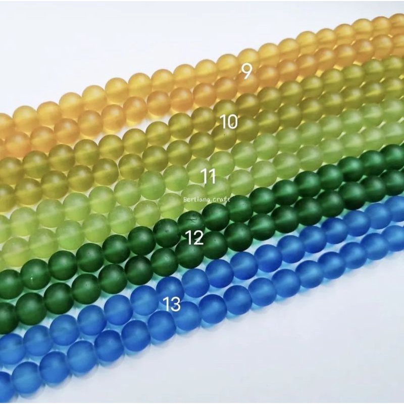 (+- 110 pcs) Batu Matte Warna 8mm