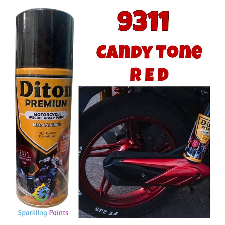 Pilox Diton Premium Candy Tone Red 9311 Merah Candy Candytone Transparan Cat Pilok Tahan Bensin