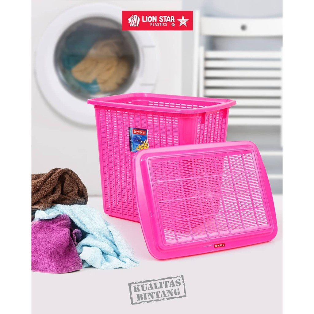 KERANJANG LAUNDRY JUMBO LION STAR  LB-6 Stock Basket Large 46x33.5x43 keranjang baju