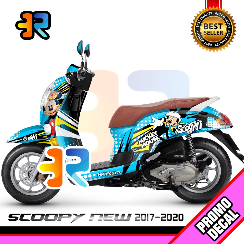 Decal Stiker Motor Scoopy 2017-2020 Full Body Mickey Mouse Type 2