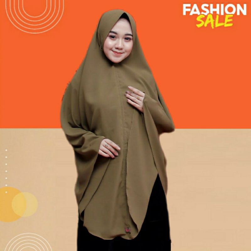 Khimar Jumbo XXXL Hijab Instan Syari Wolfis Grade A-3