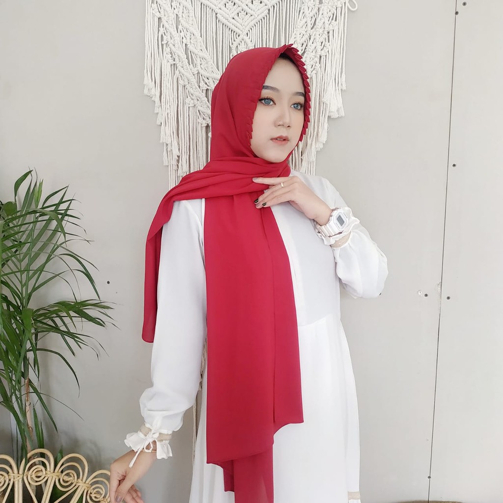Pashmina Instan Chayra Lipit Pashmina Diamond Instan-CHAYRA MARRON