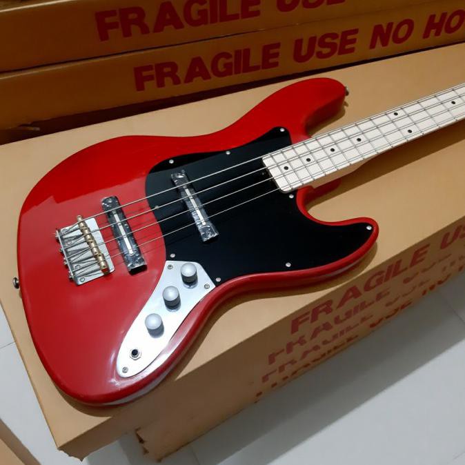 Fender Jazz Bass 4 String New - Merah