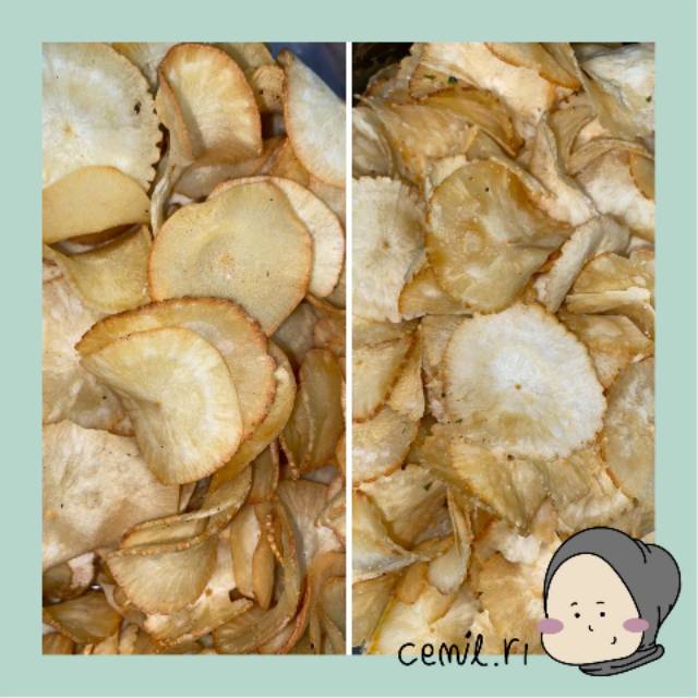 

Keripik singkong asin ori dan asin bawang 250 gram