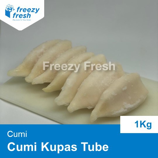 

Cumi Kupas Tube (Squid) 1 Kg / Segar / Beku / Vacumm Pack - Depok