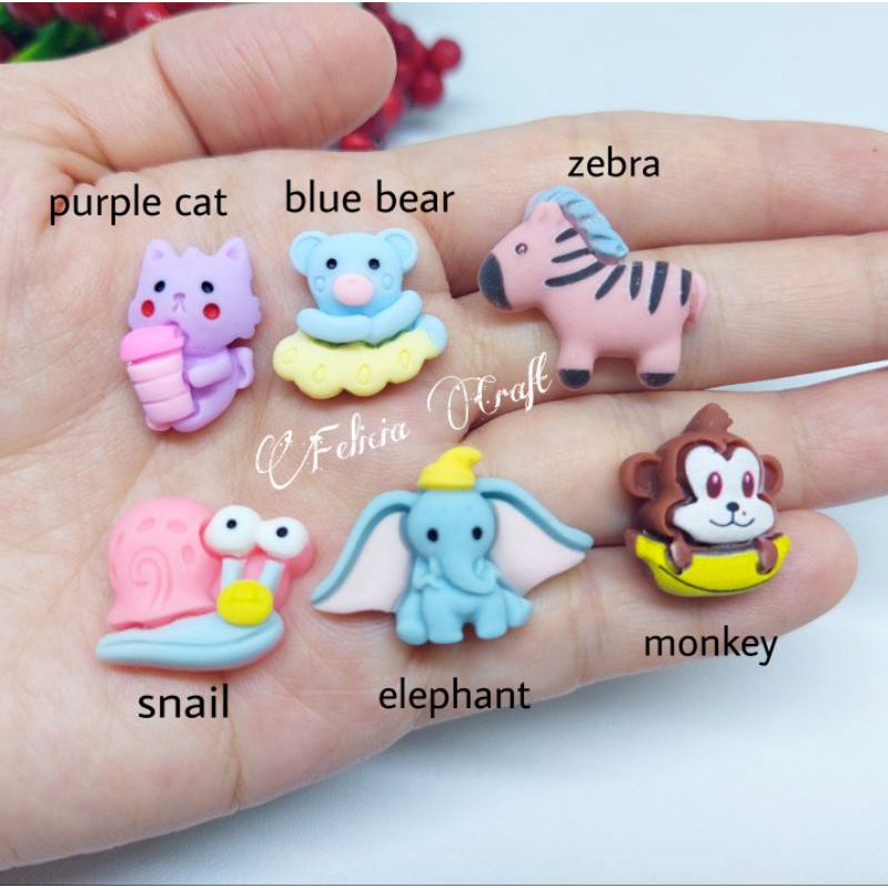 Clay resin animal baby [2 pcs]