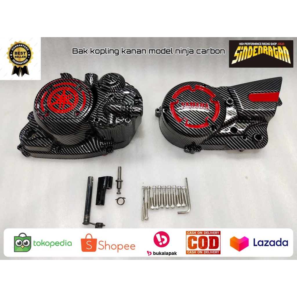 Bak kopling kanan rx king model ninja bahan ori finishing cat carbon