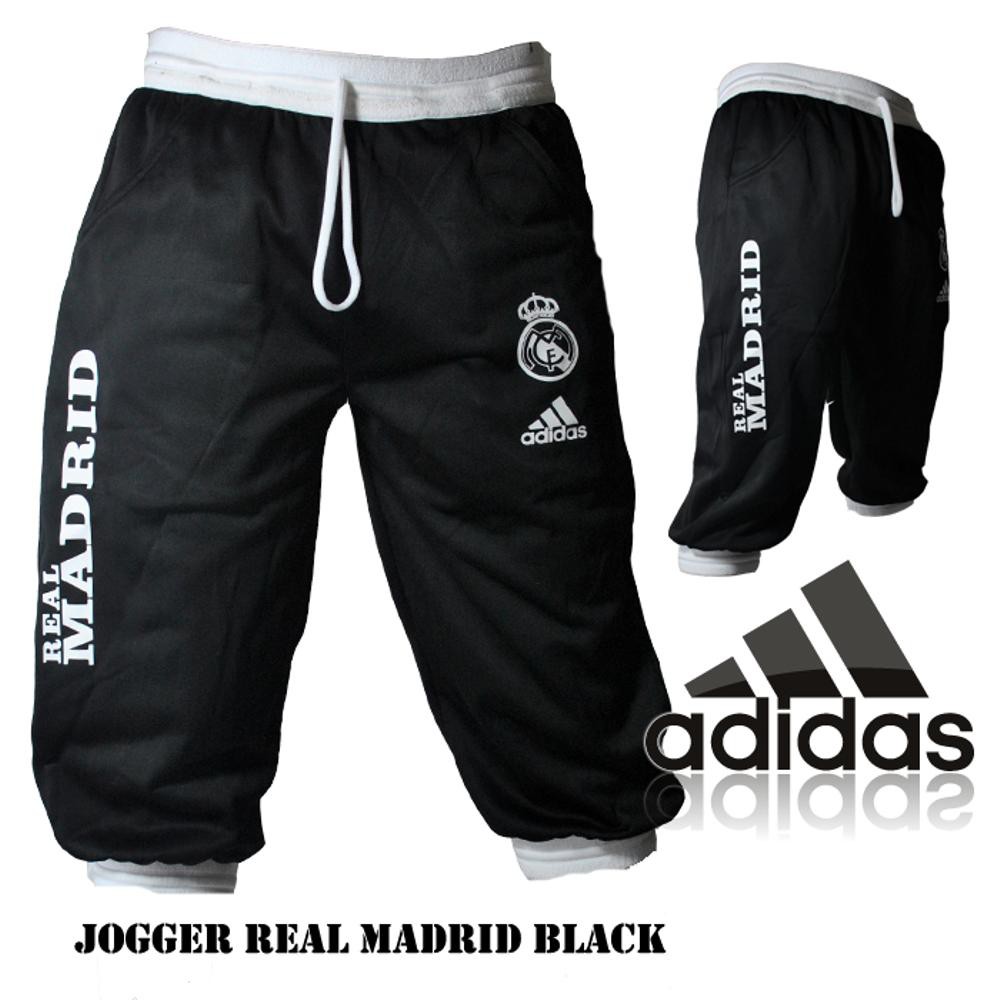celana jogger pendek real madrid hitam celana olahraga real madrid celana training real madrid cel