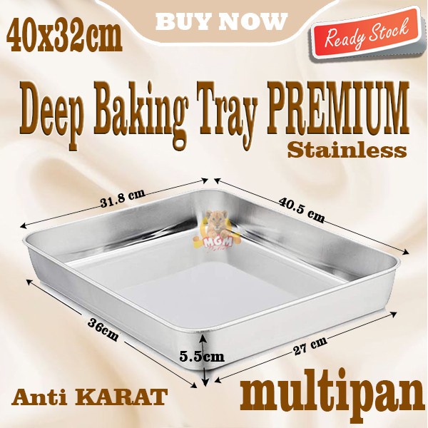 40x32 DEEP Baking tray PREMIUM nampan tempat saji makanan Multipan